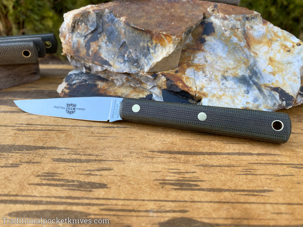 Great Eastern Cutlery #H20818 Hunter OD Green Canvas Micarta