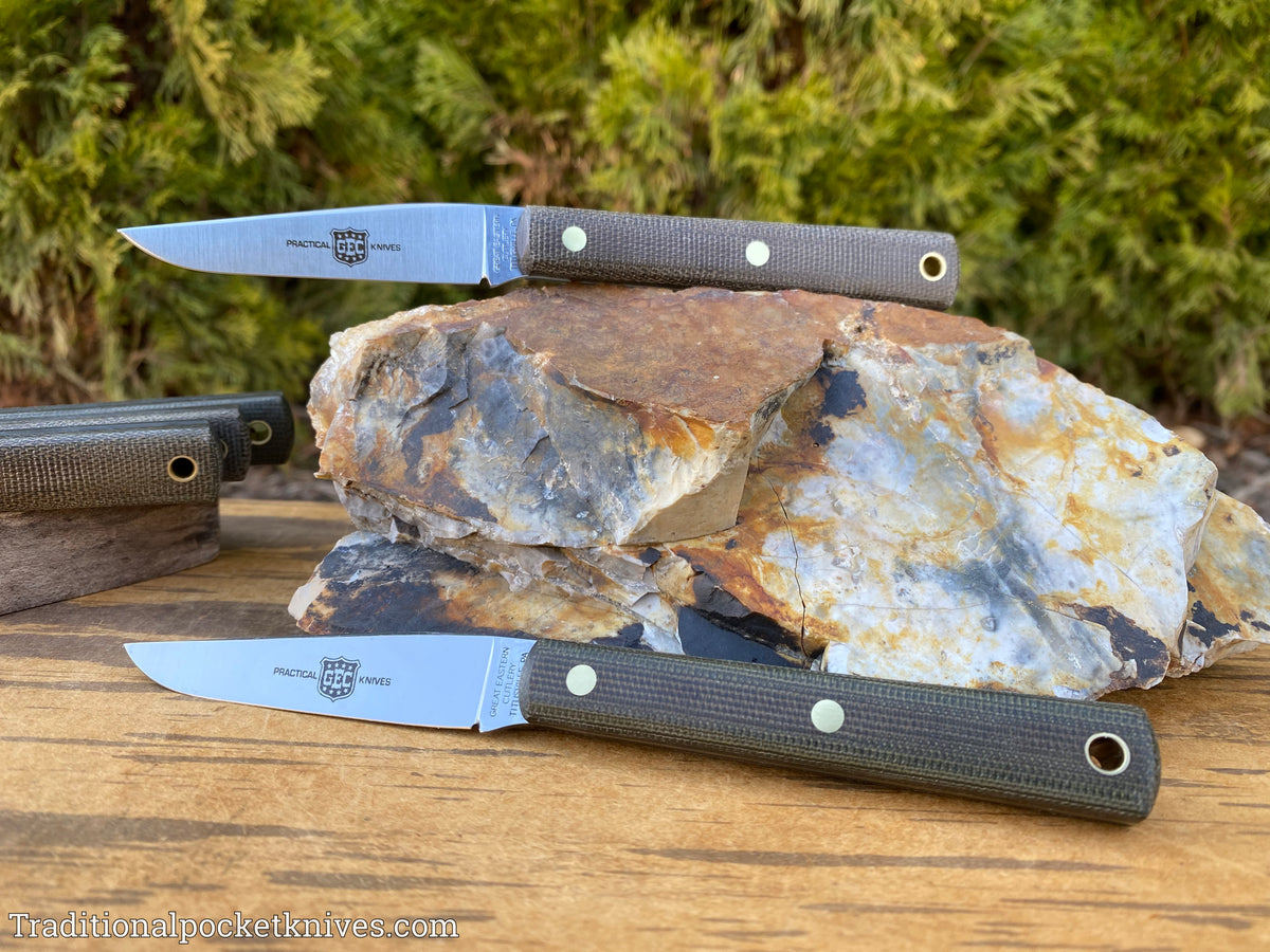 Great Eastern Cutlery #H20818 Hunter OD Green Canvas Micarta