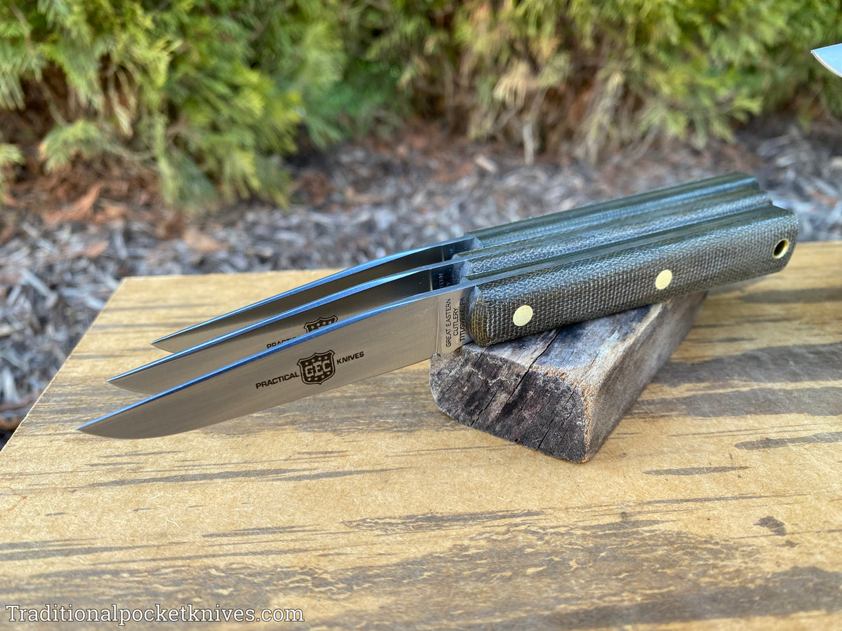 Great Eastern Cutlery #H20818 Hunter OD Green Canvas Micarta