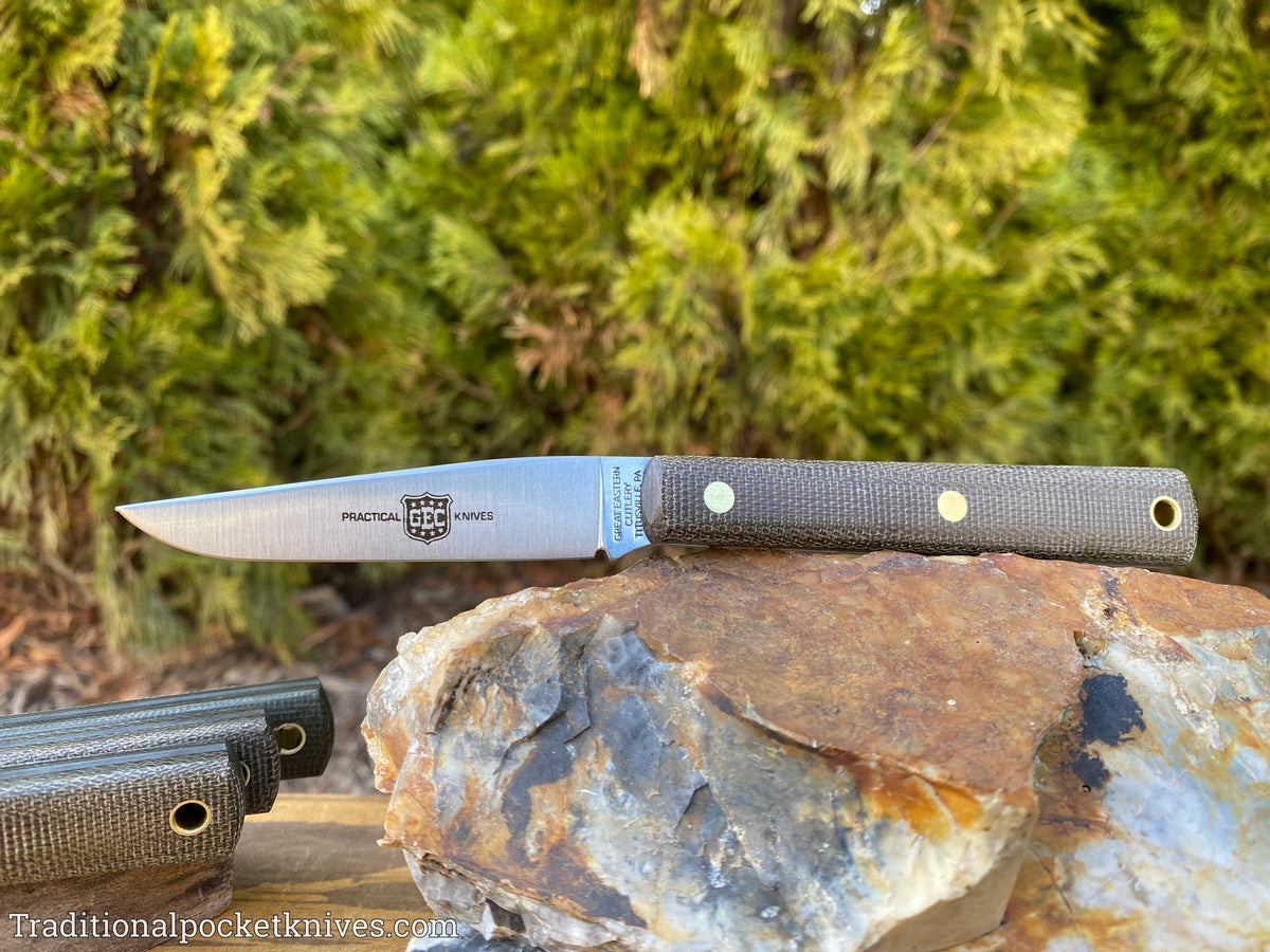 Great Eastern Cutlery #H20818 Hunter OD Green Canvas Micarta