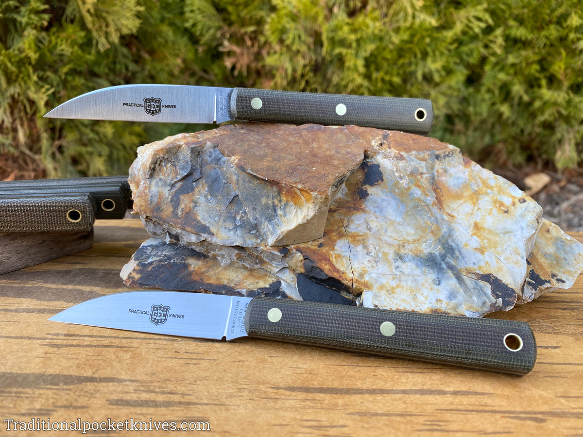 Great Eastern Cutlery #H20018 Hunter OD Green Canvas Micarta