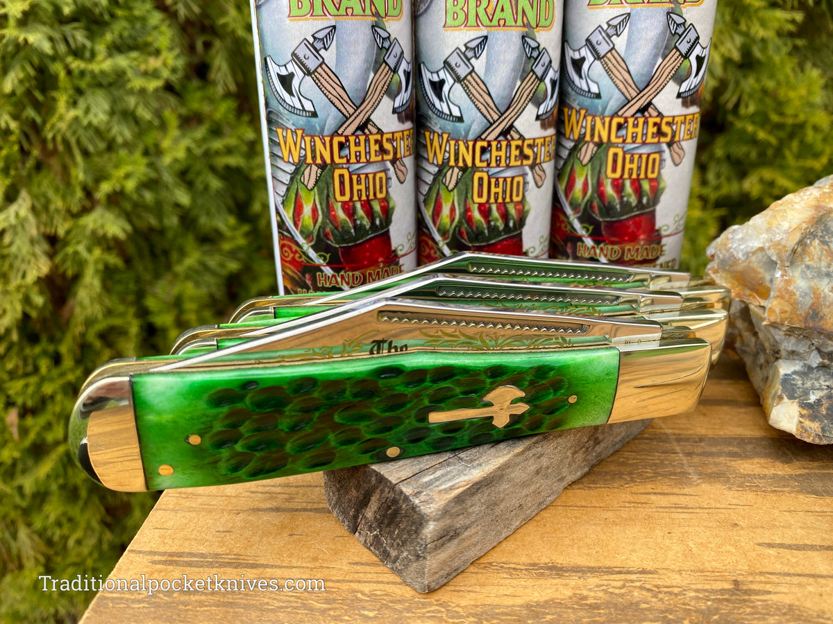 Cooper Cutlery Battle Axe Brand German Hunter Jigged Green Bone (5100GB)