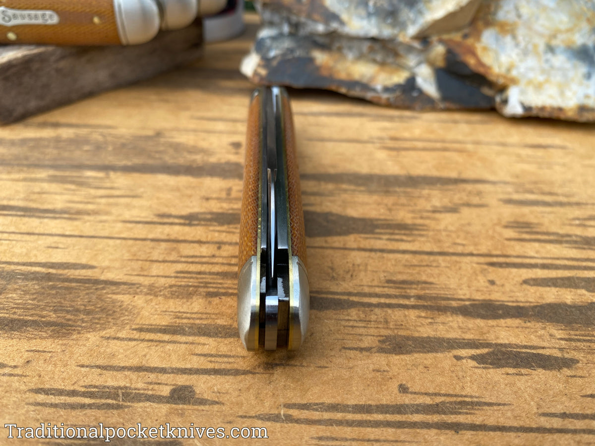Great Eastern Cutlery #352320 Tidioute Cutlery Beer&amp;Sausage Bar Tool Knife Natural Canvas Micarta