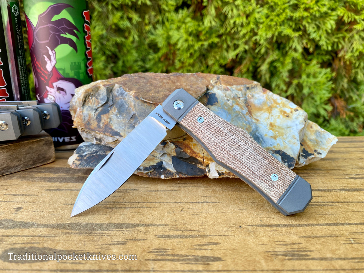 Jack Wolf Knives Vampire Jack Natural Canvas Micarta