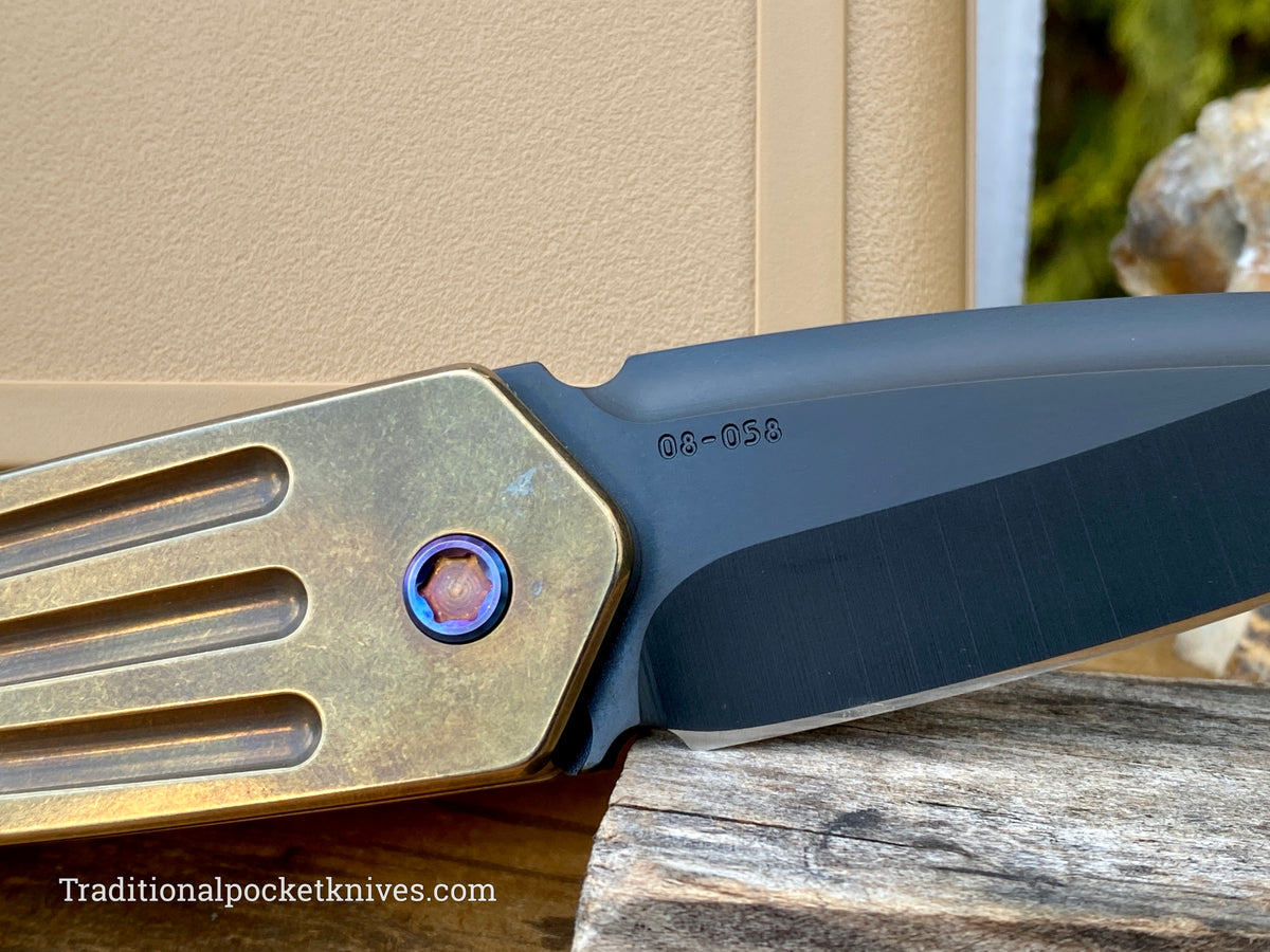Medford Knives Nosferatu Automatic PVD Spear Point / S35VN / Bronze Handles / Flamed HW / Flamed Clip