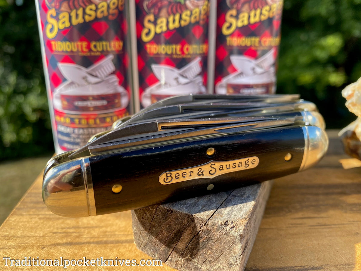 Great Eastern Cutlery #352320 Tidioute Cutlery Beer&amp;Sausage Bar Tool Knife Gabon Ebony Wood