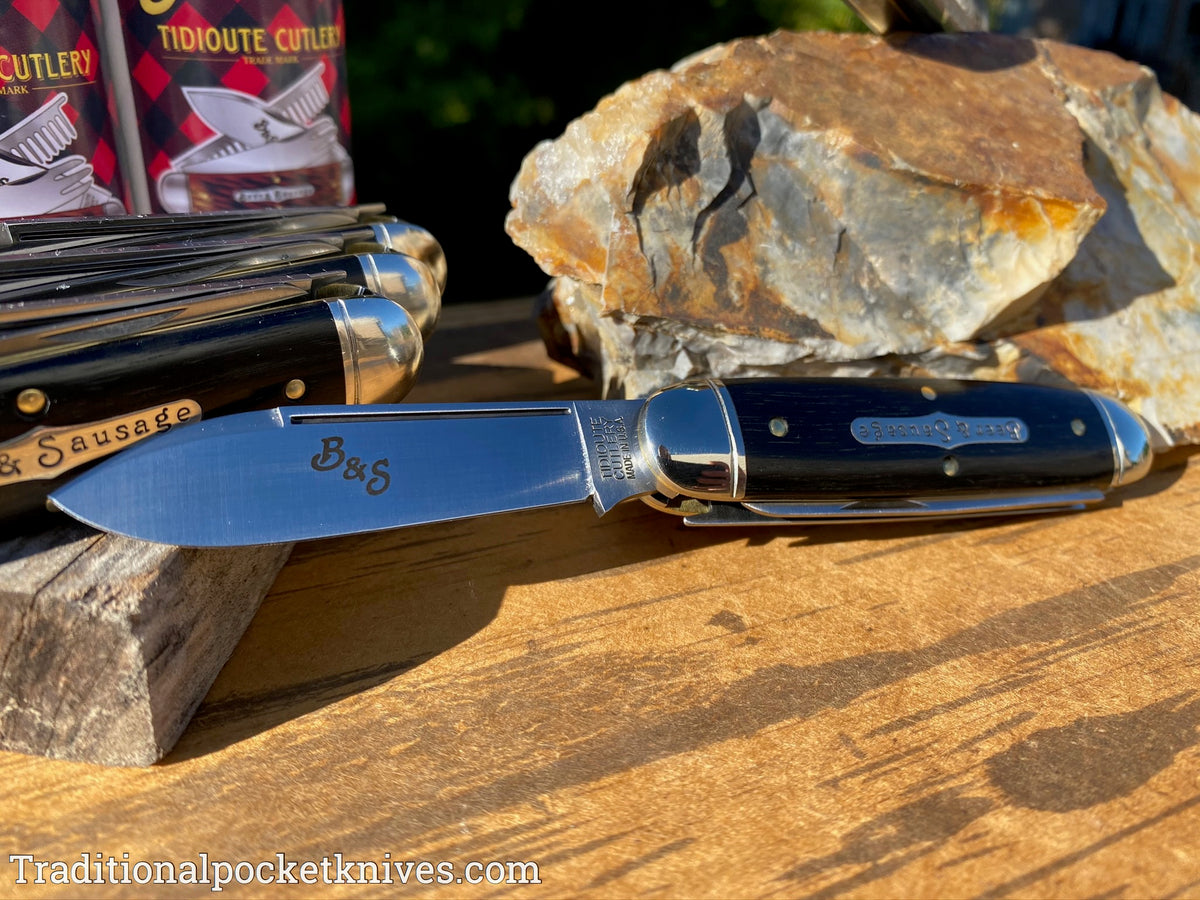 Great Eastern Cutlery #352320 Tidioute Cutlery Beer&amp;Sausage Bar Tool Knife Gabon Ebony Wood
