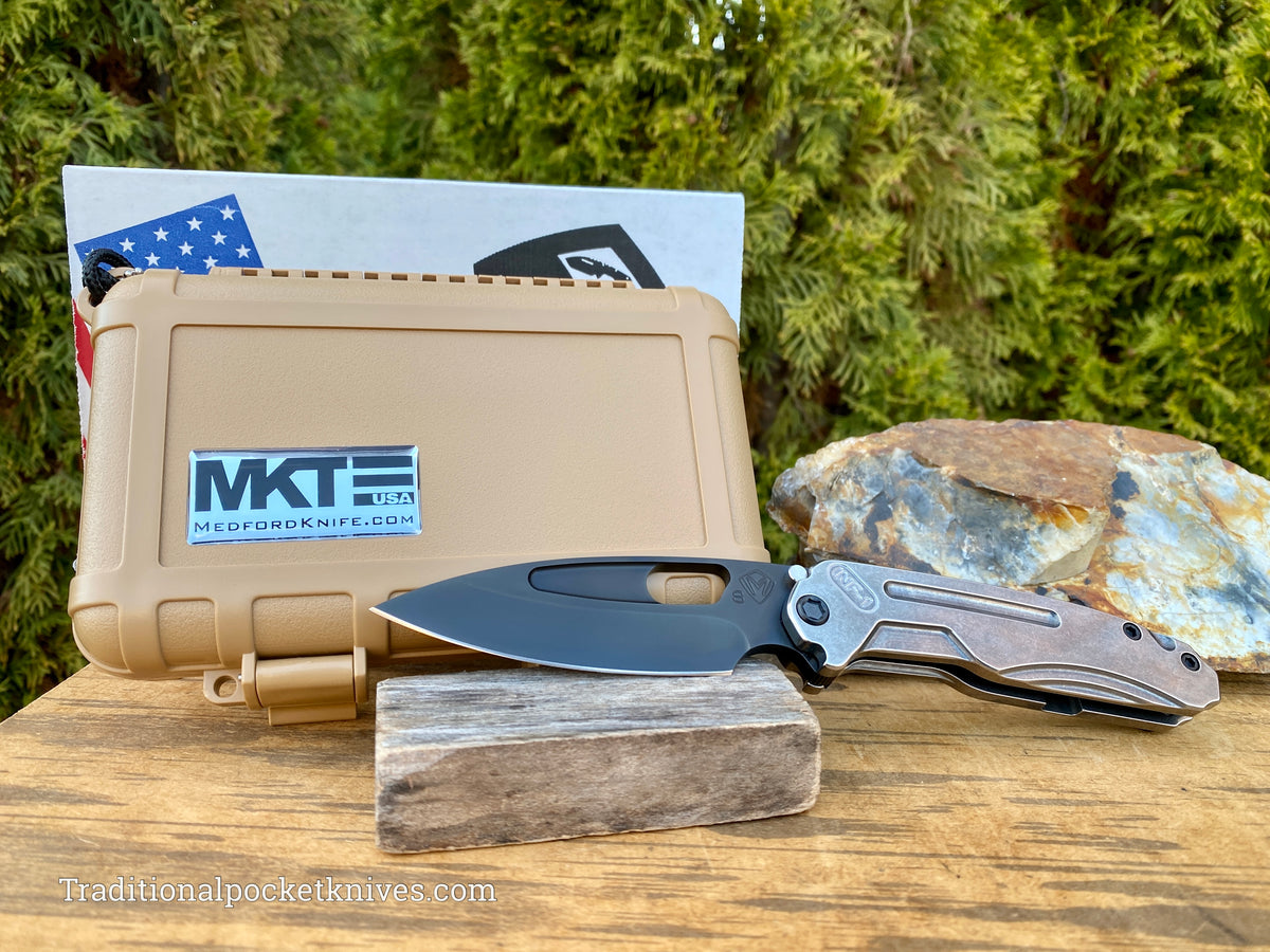 Medford Knives Infraction PVD Drop Point / S35VN / Tumbled Handles / PVD HW / PVD Clip / PVD Breaker