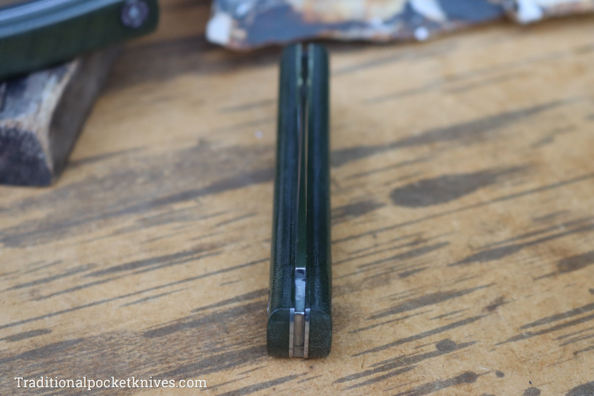 Great Eastern Cutlery #715121 Farm&amp;Field Tool Bull Nose Green Linen Micarta