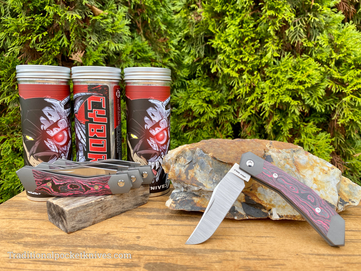 Jack Wolf Knives Cyborg Jack CamoCarbon Hot Pink