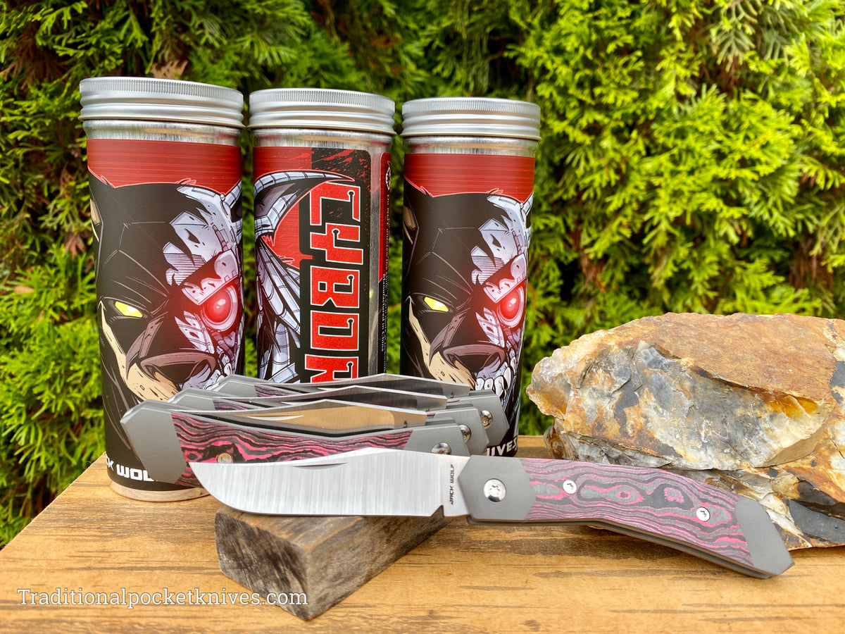 Jack Wolf Knives Cyborg Jack CamoCarbon Hot Pink
