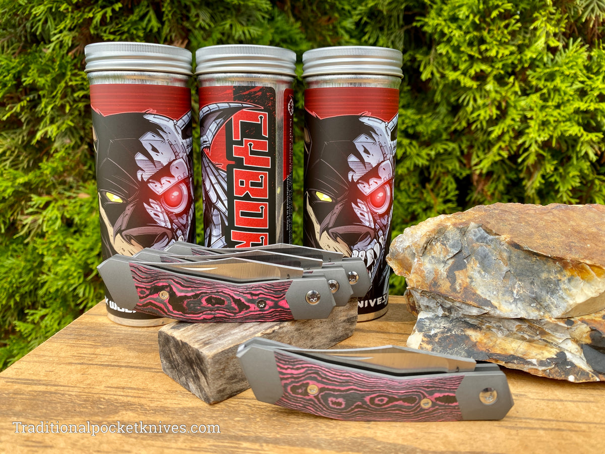Jack Wolf Knives Cyborg Jack CamoCarbon Hot Pink