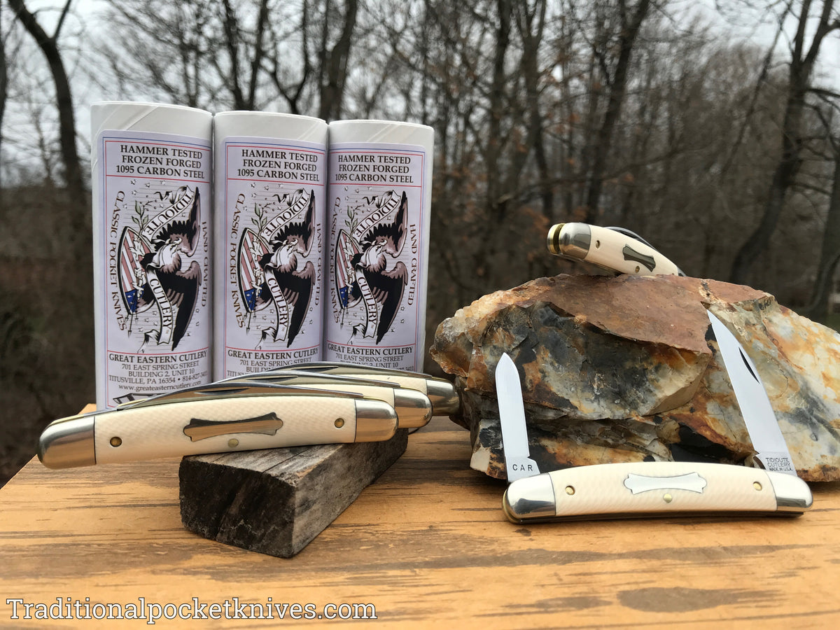 Great Eastern Cutlery #620220 Tidioute Cutlery Easy Pocket Congress Unicorn Ivory Acrylic