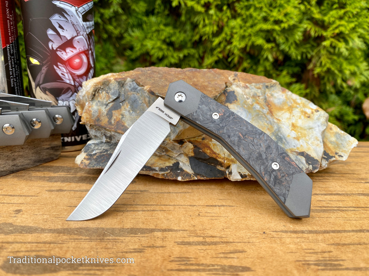 Jack Wolf Knives Cyborg Jack Fat Carbon Dark Matter Orange