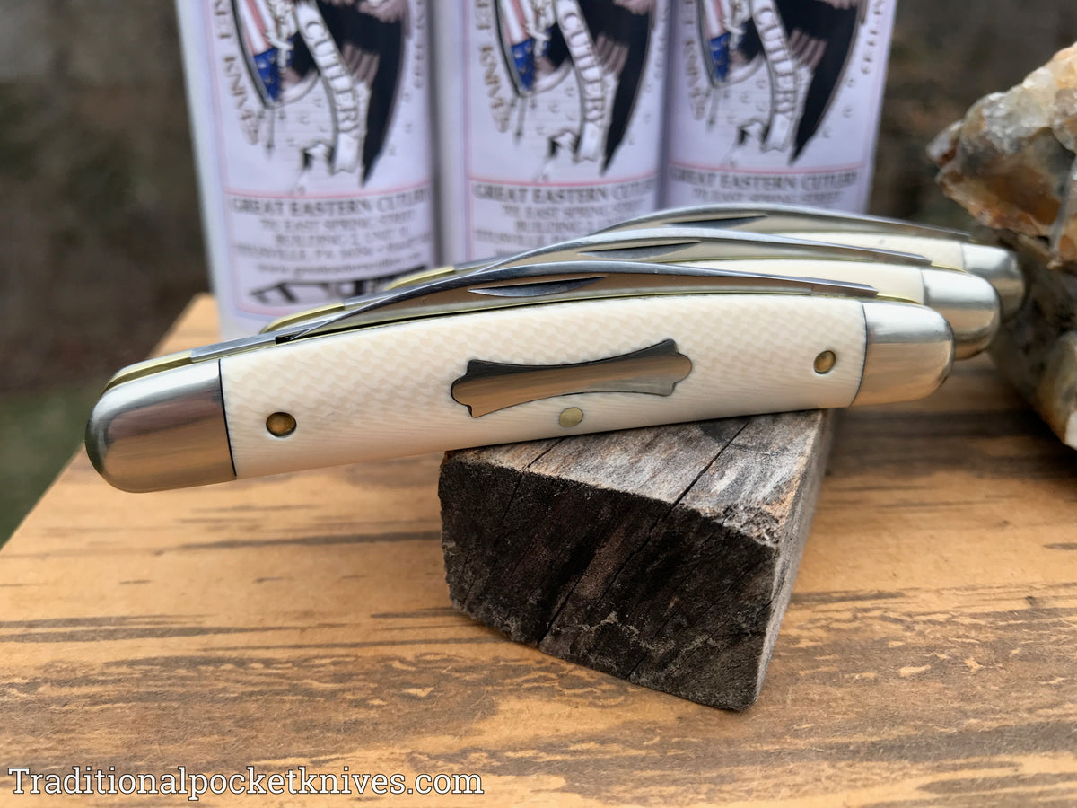 Great Eastern Cutlery #620220 Tidioute Cutlery Easy Pocket Congress Unicorn Ivory Acrylic