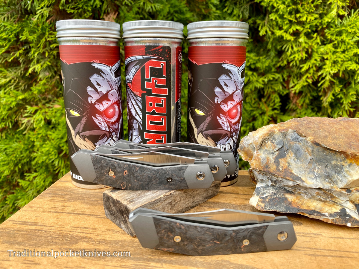 Jack Wolf Knives Cyborg Jack Fat Carbon Dark Matter Orange