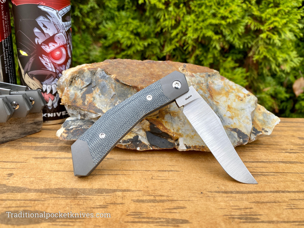 Jack Wolf Knives Cyborg Jack Black Canvas Micarta