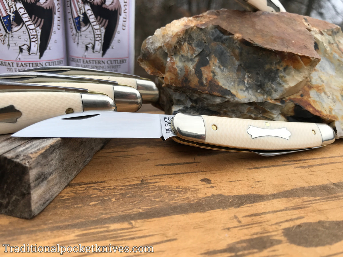 Great Eastern Cutlery #620220 Tidioute Cutlery Easy Pocket Congress Unicorn Ivory Acrylic