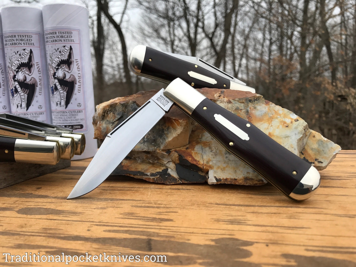 Great Eastern Cutlery #971119 Tidioute Cutlery Allegheny Maroon Linen Micarta