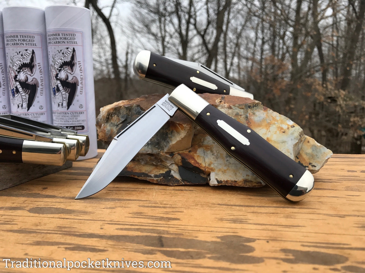 Great Eastern Cutlery #971119 Tidioute Cutlery Allegheny Maroon Linen Micarta