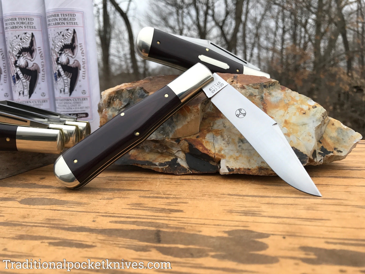 Great Eastern Cutlery #971119 Tidioute Cutlery Allegheny Maroon Linen Micarta