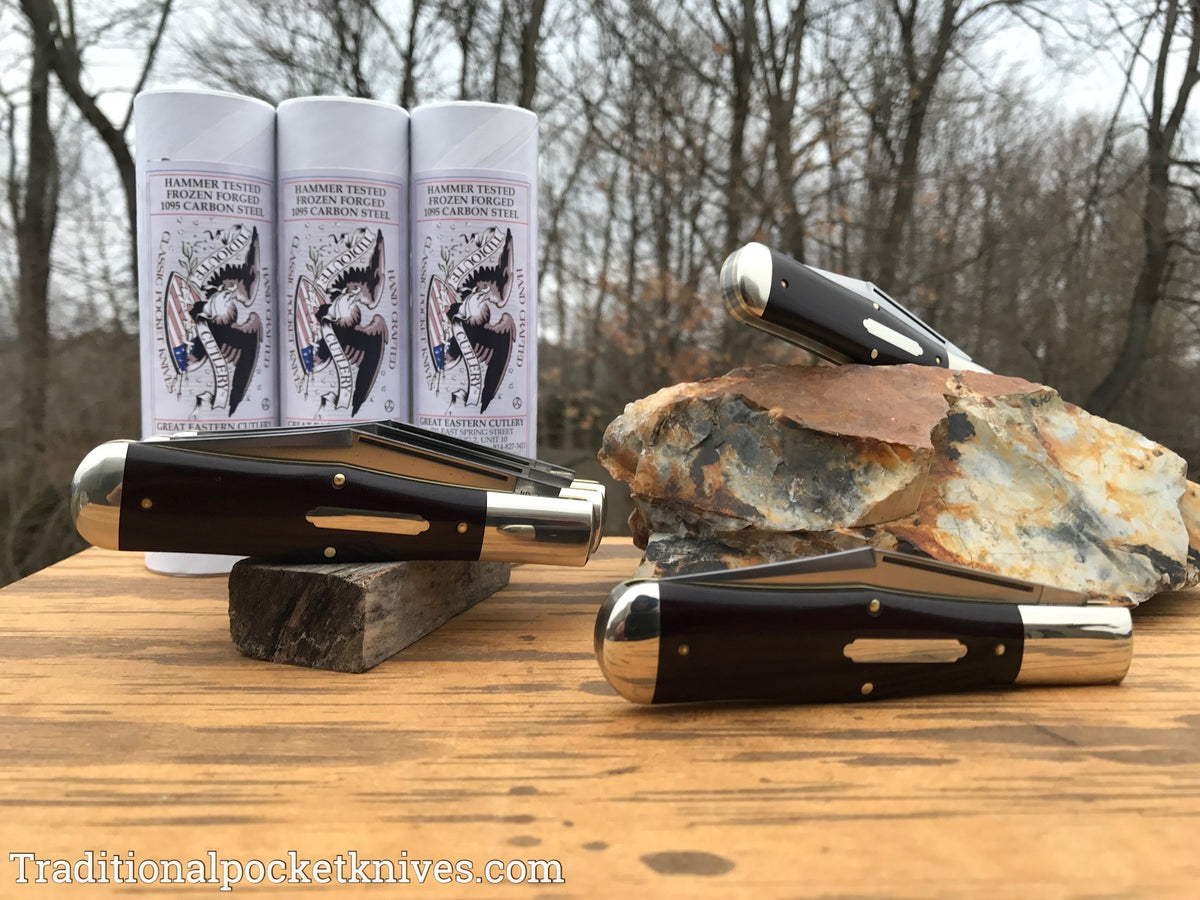 Great Eastern Cutlery #971119 Tidioute Cutlery Allegheny Maroon Linen Micarta