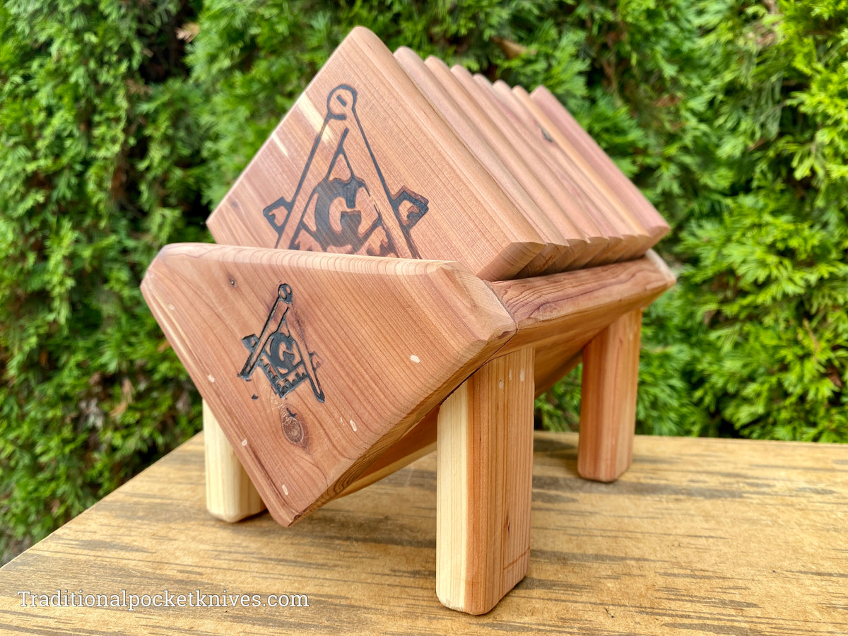 Freemason Coasters - Cedar