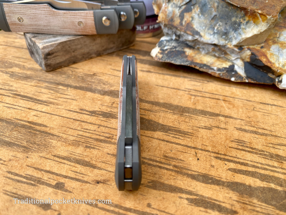 Jack Wolf Knives Sharpshooter Jack Natural Canvas Micarta