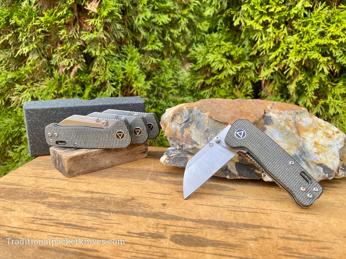 QSP Penguin Mini Knife QS130XS-A Dark Brown Micarta 14C28N Steel