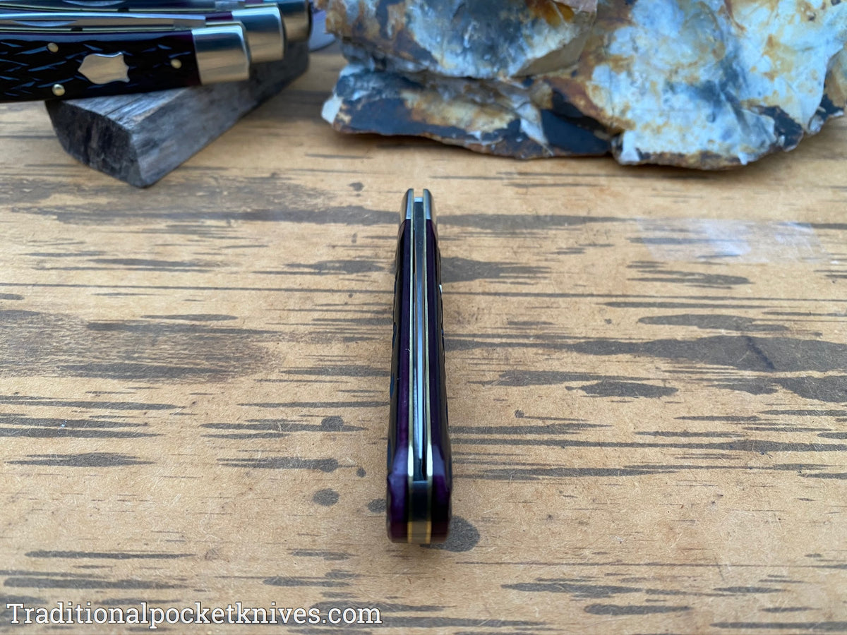 Great Eastern Cutlery #745120 Tidioute Cutlery Mustang Black Plum Jigged Bone