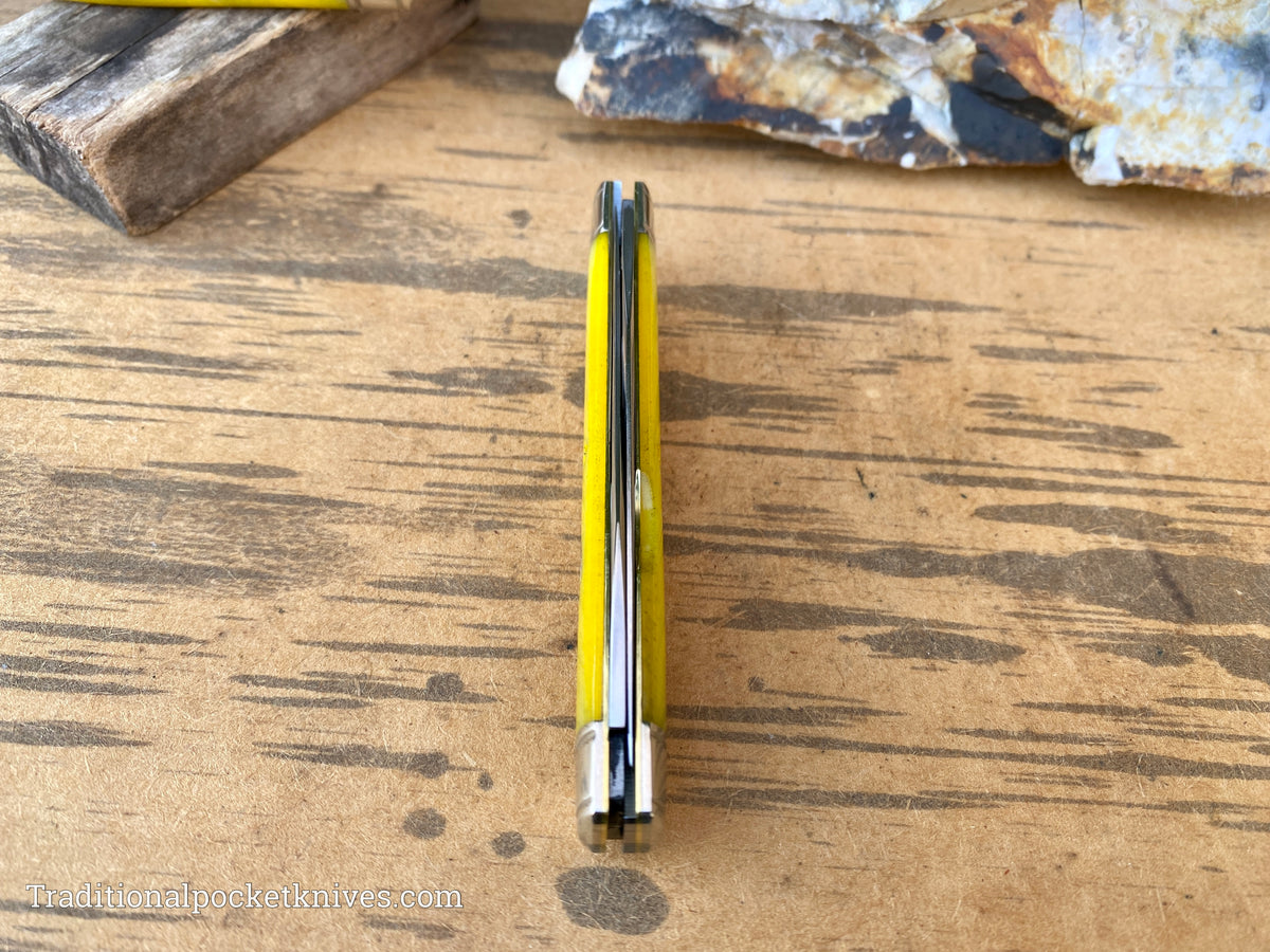 Great Eastern Cutlery #818222 Northfield UNXLD Coon Skinner Smooth Yellow Rose Bone