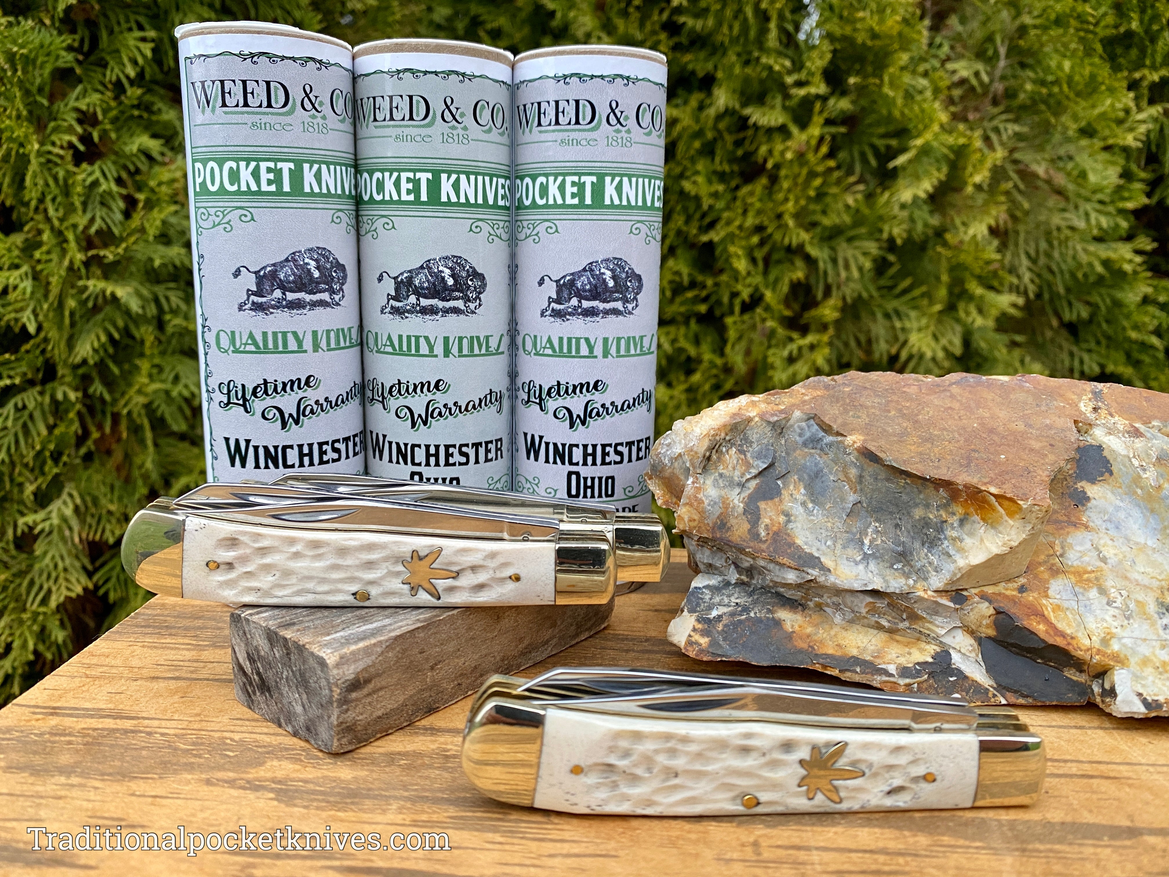 Cooper Cutlery Weed&Co. Jigged White Bone Trapper - C. Risner