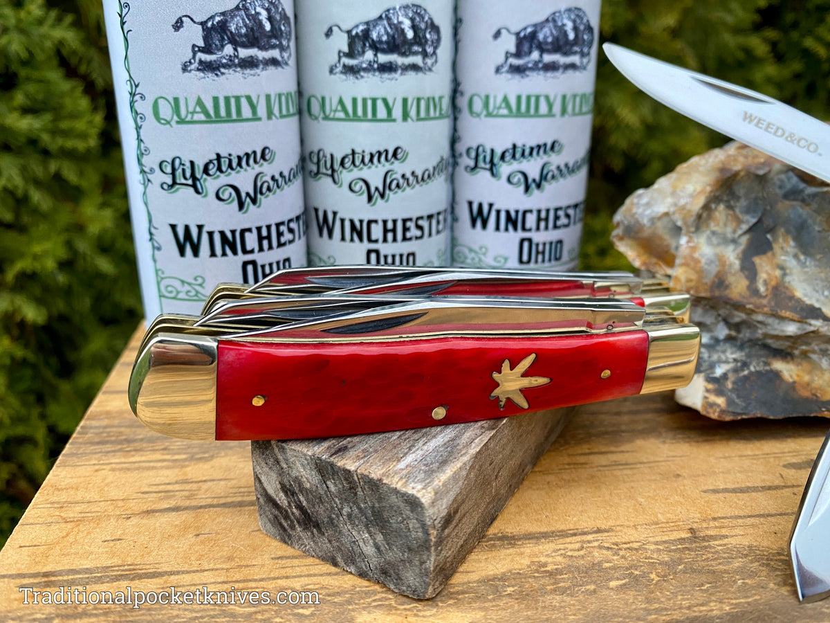 Cooper Cutlery Weed&amp;Co. Jigged Red Bone Trapper