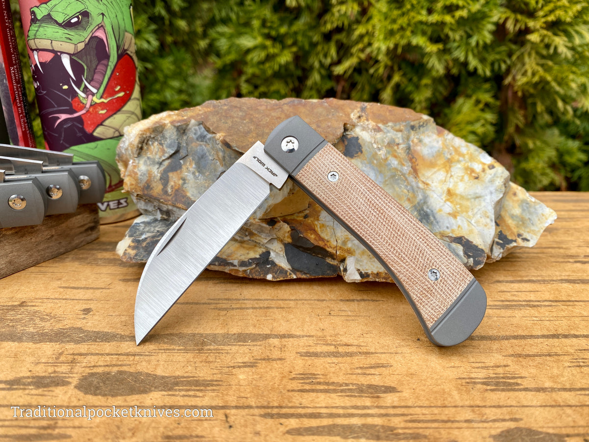 Jack Wolf Knives Venom Jack Natural Canvas Micarta