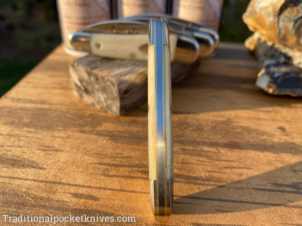 Great Eastern Cutlery #190120 Tidioute Cutlery Little Rattler Smooth White Bone