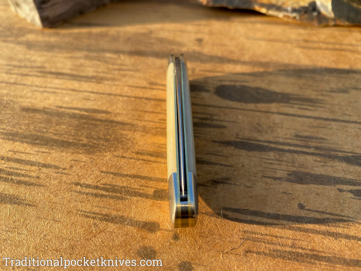 Great Eastern Cutlery #190120 Tidioute Cutlery Little Rattler Smooth White Bone