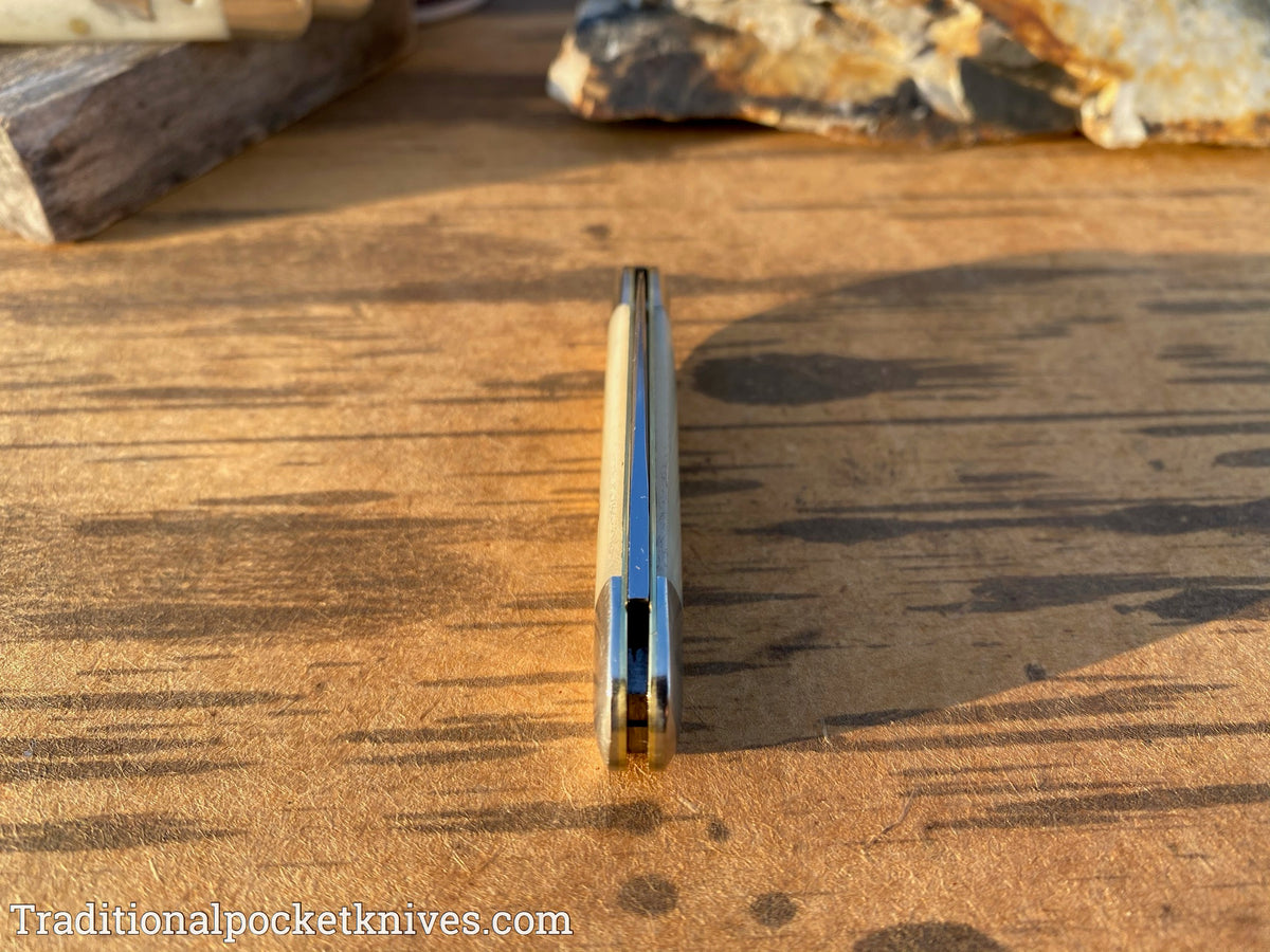 Great Eastern Cutlery #190120 Tidioute Cutlery Little Rattler Smooth White Bone