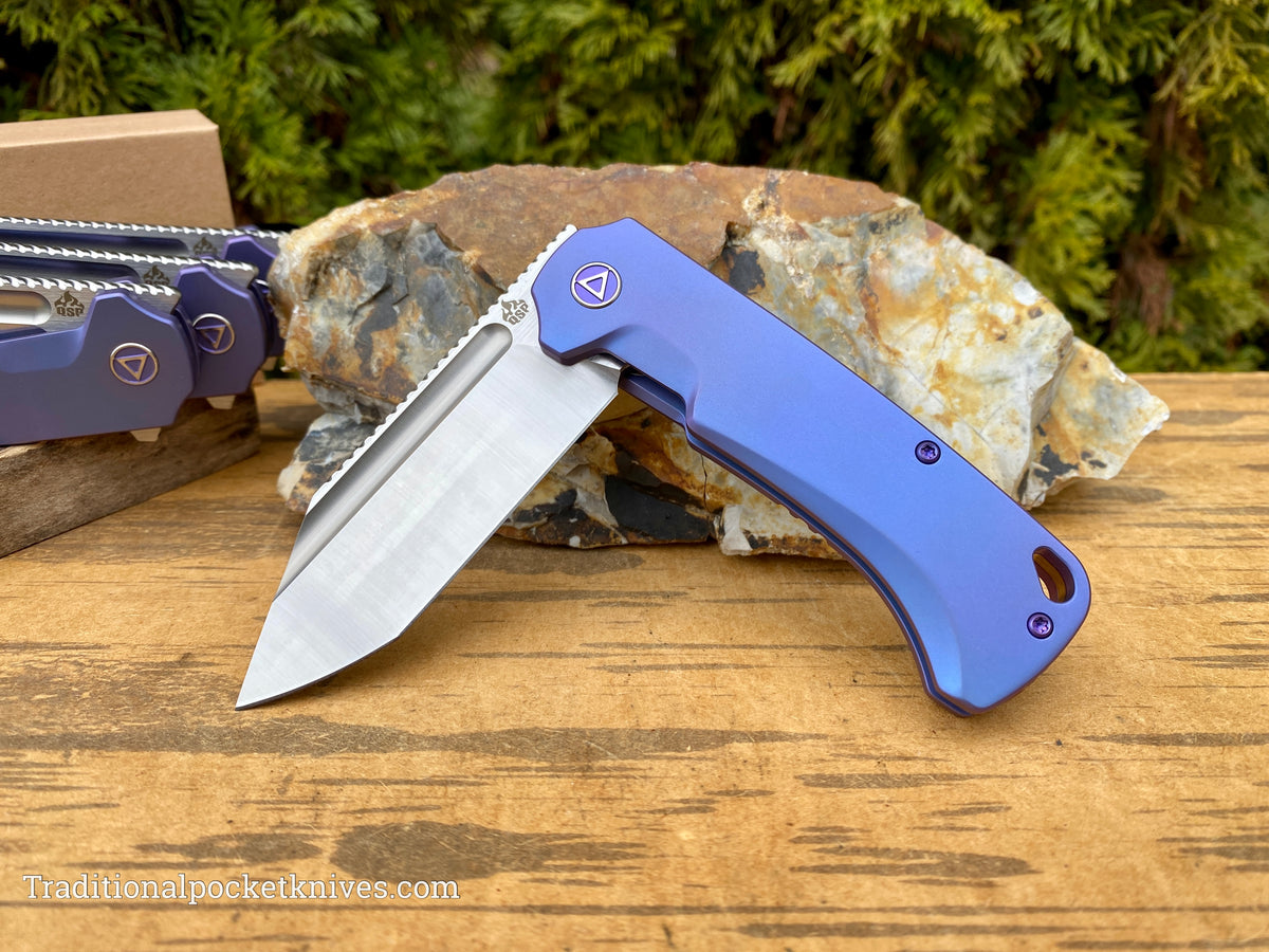 QSP Rhino Knife QS143-C Purple Titanium M390 Steel