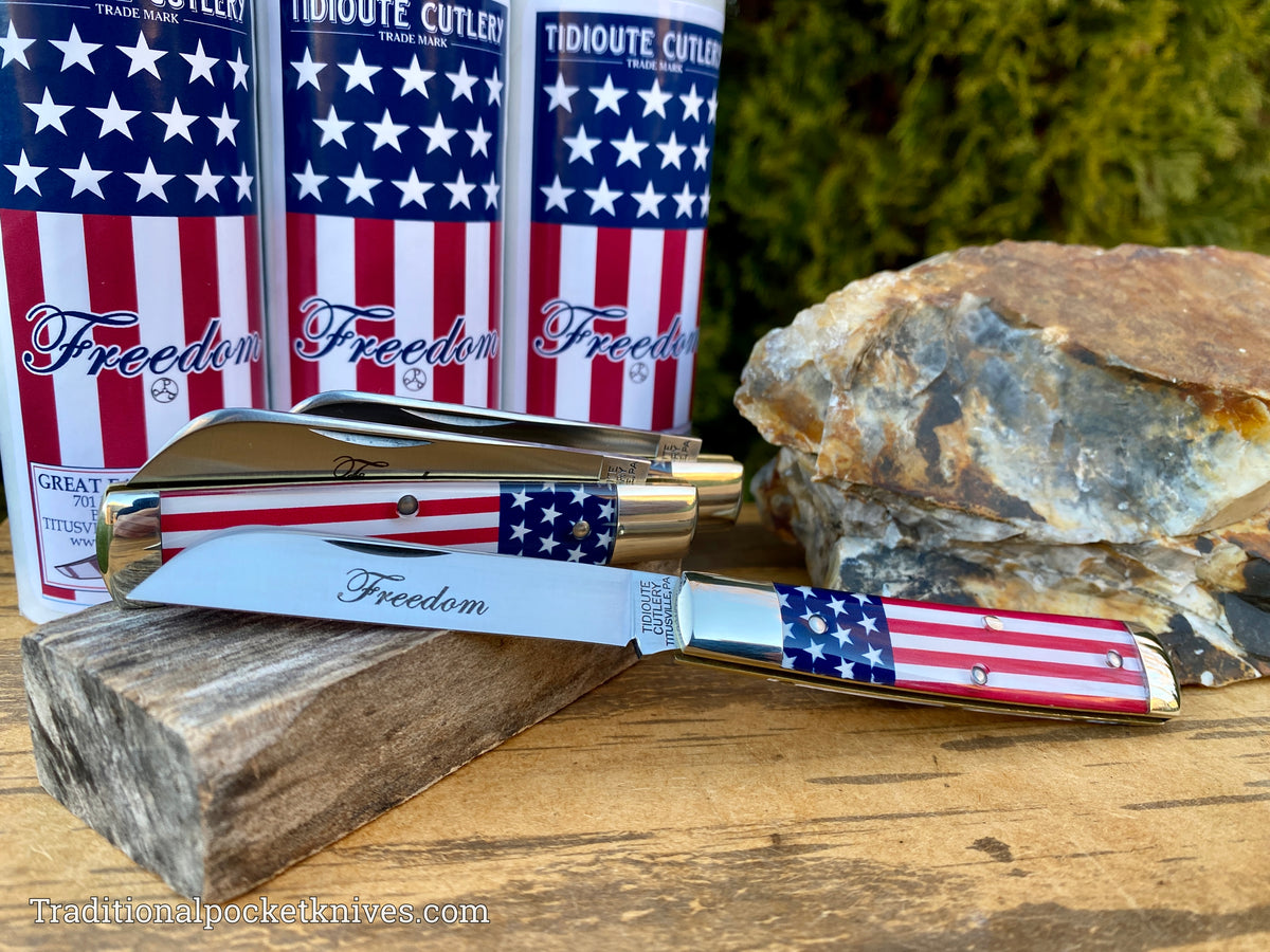 Great Eastern Cutlery #493121 Tidioute Cutlery Freedom USA Flag Acrylic