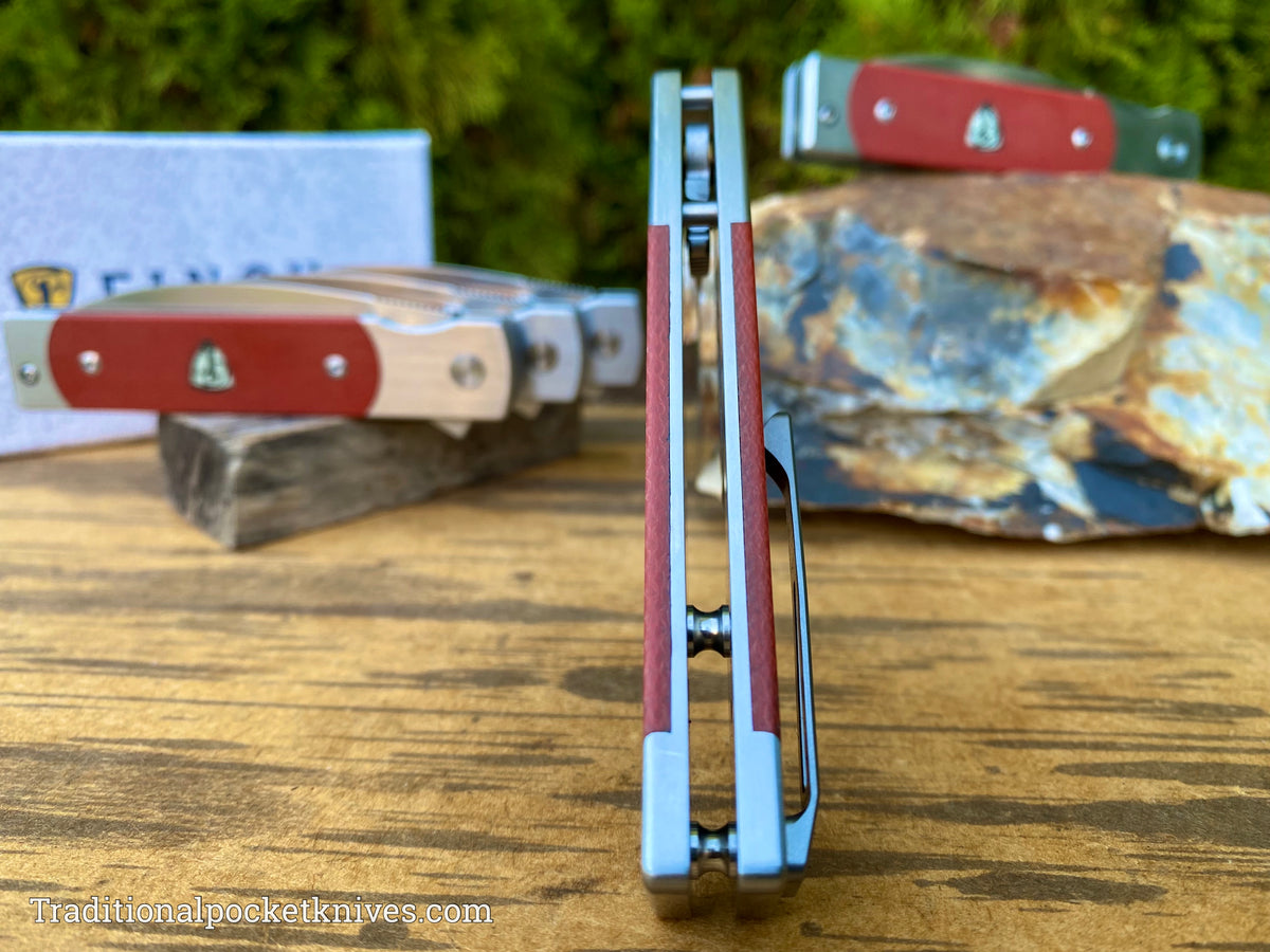 Finch Holliday Canyon Red Linen Micarta