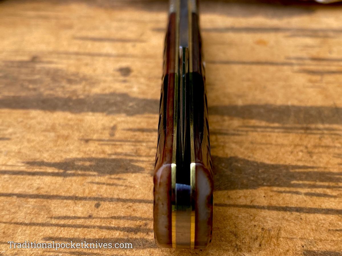 Great Eastern Cutlery #831121LB Northfield UN-X-LD Tascosa Lockback Dark Brewed Jigged Bone