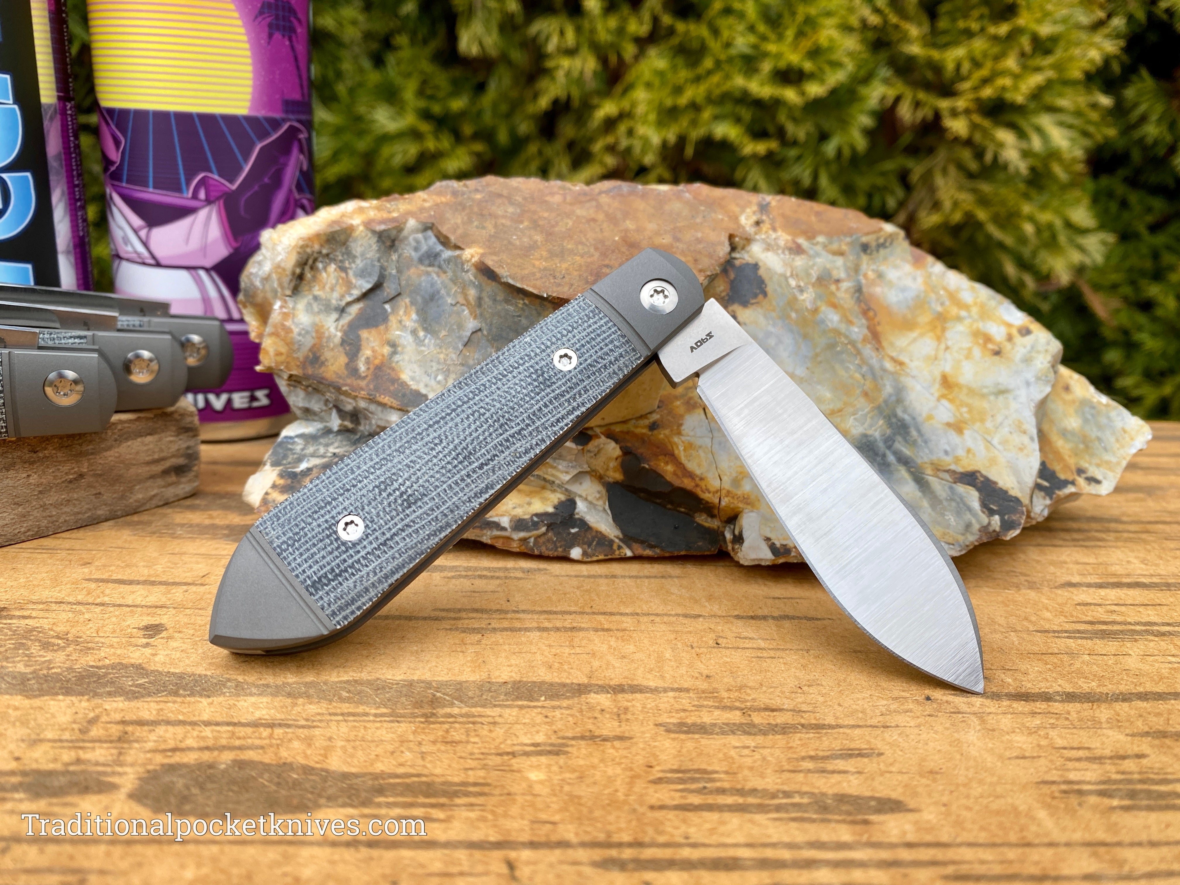 Jack Wolf Knives Low Drag Jack Black Canvas Micarta - C. Risner