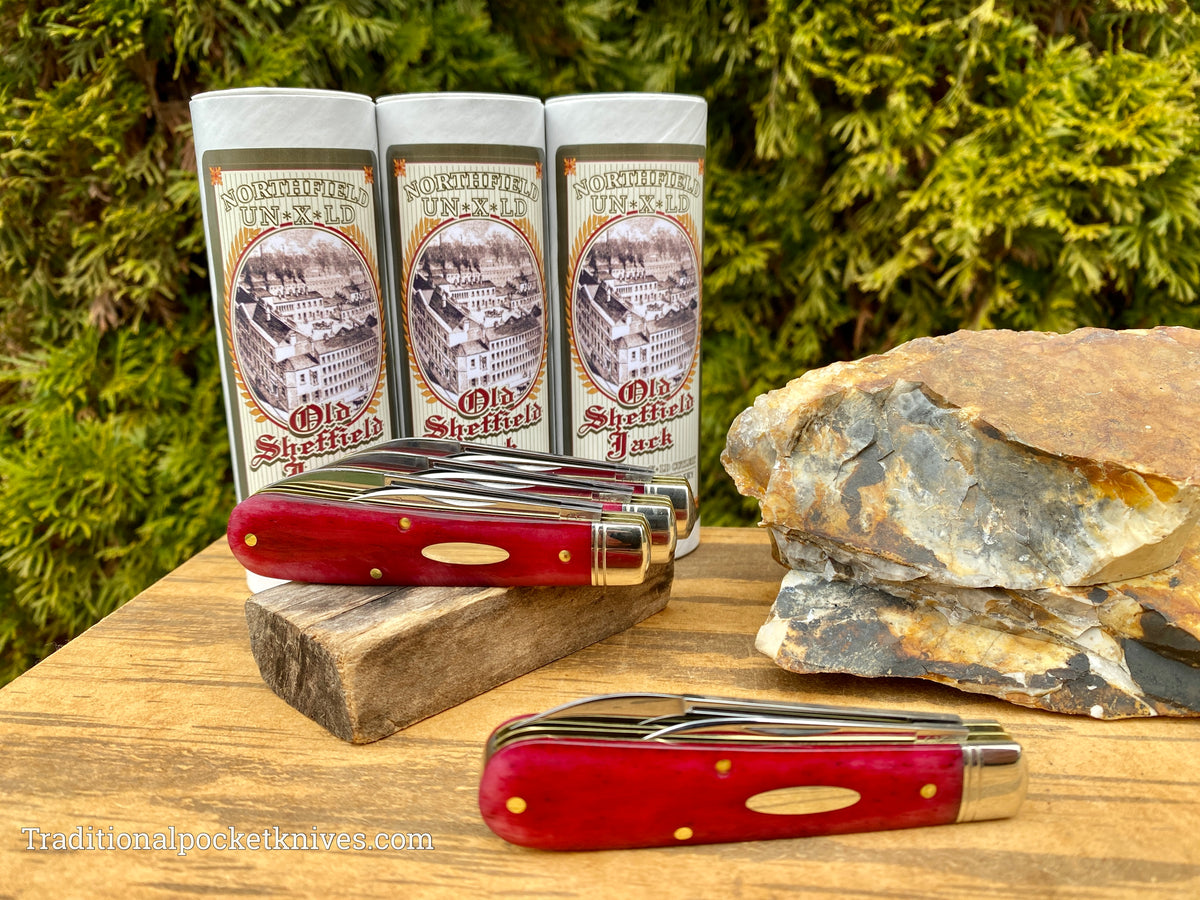 Great Eastern Cutlery #392222 Northfield UNXLD Old Sheffield Jack Elderberry Camel Bone