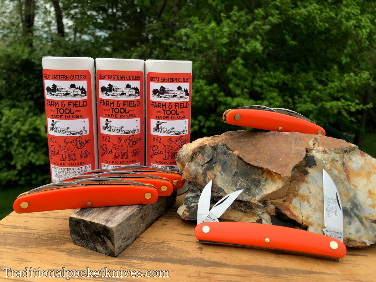 Great Eastern Cutlery #620320 Farm&amp;Field Pocket Carver Orange Delrin