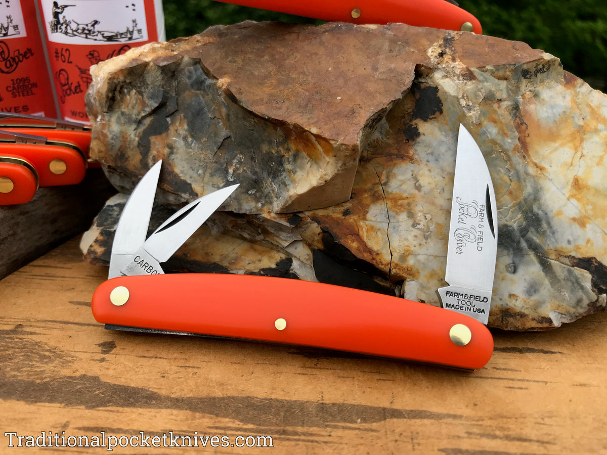 Great Eastern Cutlery #620320 Farm&amp;Field Pocket Carver Orange Delrin