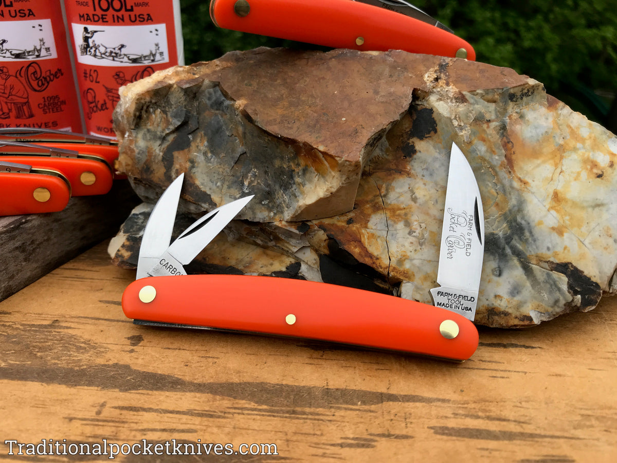 Great Eastern Cutlery #620320 Farm&amp;Field Pocket Carver Orange Delrin