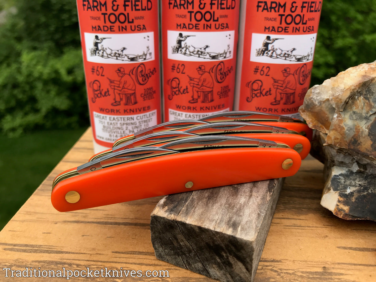 Great Eastern Cutlery #620320 Farm&amp;Field Pocket Carver Orange Delrin