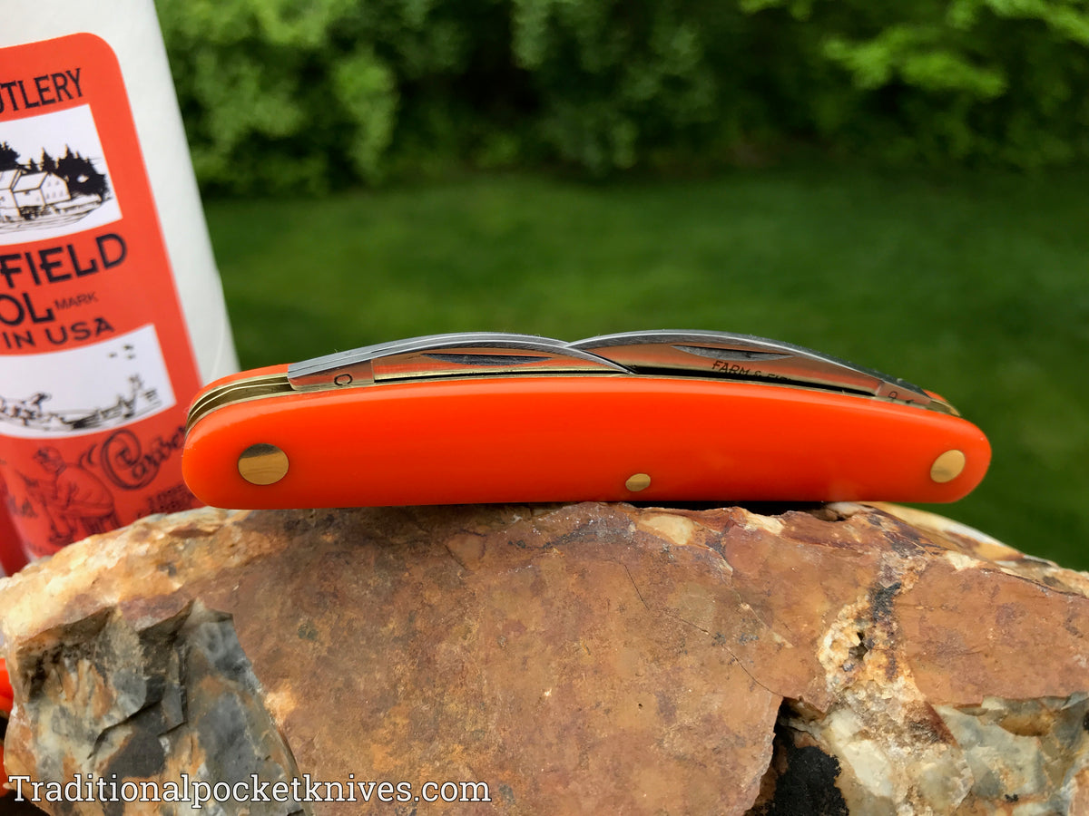 Great Eastern Cutlery #620320 Farm&amp;Field Pocket Carver Orange Delrin