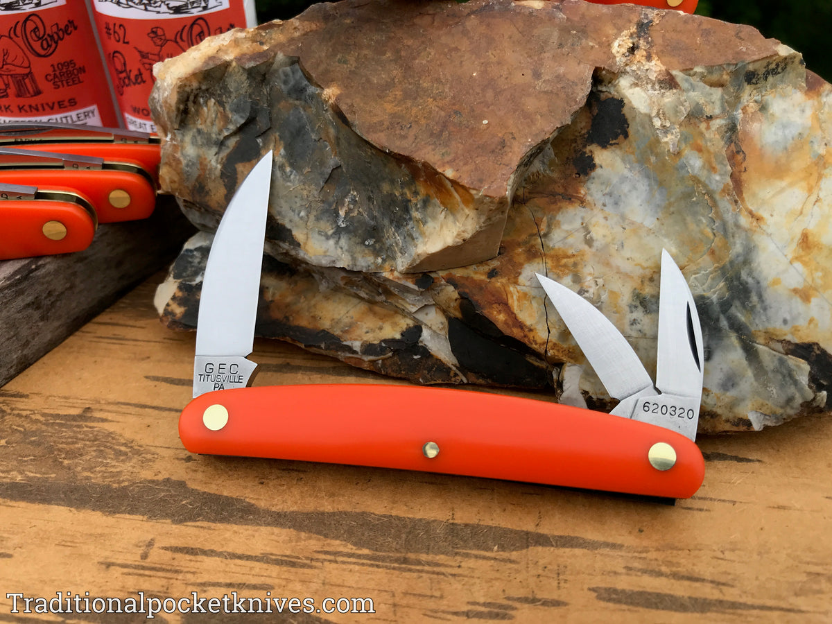 Great Eastern Cutlery #620320 Farm&amp;Field Pocket Carver Orange Delrin