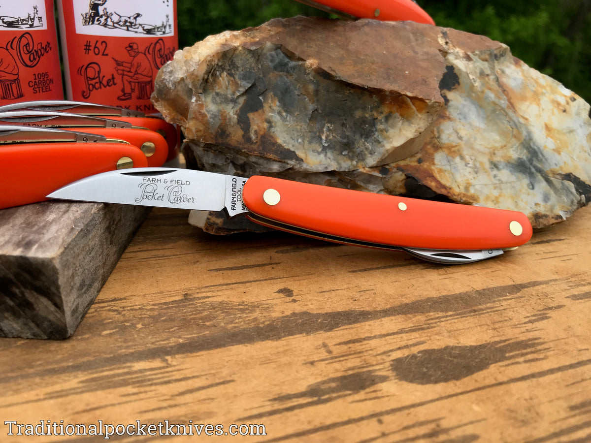 Great Eastern Cutlery #620320 Farm&amp;Field Pocket Carver Orange Delrin